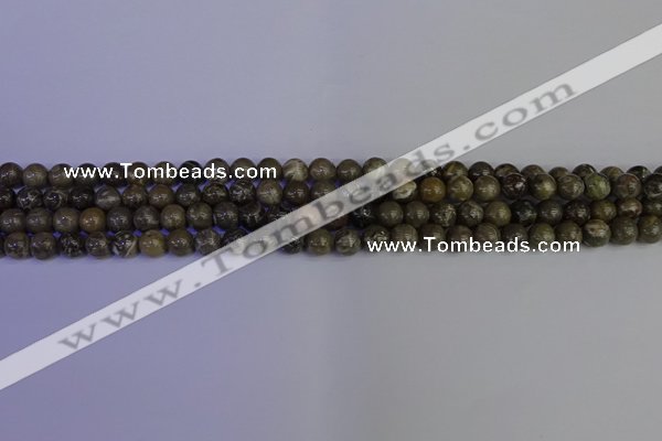 CFC210 15.5 inches 4mm round grey fossil coral beads wholesale