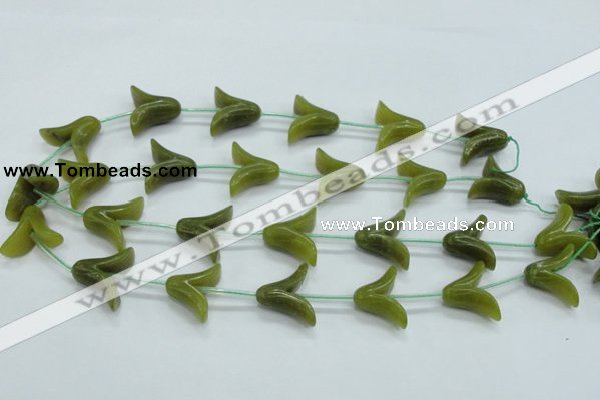 CFG10 15.5 inches 20*26mm carved flower Korean jade beads