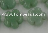 CFG1022 15.5 inches 16mm carved flower green aventurine beads