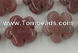 CFG1025 15.5 inches 16mm carved flower rhodochrosite beads