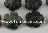 CFG1027 15.5 inches 16mm carved flower kambaba jasper beads