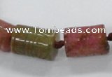 CFG1100 15.5 inches 15*20mm carved tube agate gemstone beads