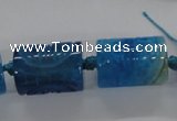 CFG1103 15.5 inches 15*20mm carved tube agate gemstone beads