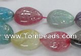 CFG1121 15.5 inches 15*20mm carved leaf agate gemstone beads