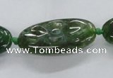 CFG1137 15.5 inches 20*40mm carved oval agate gemstone beads