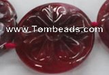 CFG1160 15.5 inches 45mm carved flower agate gemstone beads