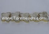 CFG1190 7.5 inches 40*45mm - 45*55mm butterfly druzy agate beads