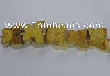 CFG1191 7.5 inches 40*45mm - 45*55mm butterfly druzy agate beads
