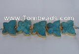 CFG1194 7.5 inches 40*45mm - 45*55mm butterfly druzy agate beads