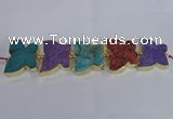 CFG1197 7.5 inches 40*45mm - 45*55mm butterfly druzy agate beads