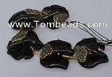 CFG1223 7.5 inches 45*50mm elephant agate gemstone beads wholesale