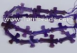 CFG1232 15.5 inches 32*45mm - 35*48mm cross dragon veins agate beads
