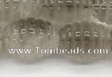 CFG1500 15.5 inches 15*20mm carved rice smoky quartz beads