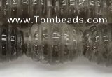 CFG1501 15.5 inches 15*20mm carved rice smoky quartz beads