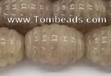 CFG1505 15.5 inches 15*20mm carved rice strawberry quartz beads