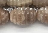 CFG1507 15.5 inches 15*20mm carved rice moonstone beads