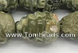 CFG1520 15.5 inches 15*20mm carved teardrop rhyolite gemstone beads