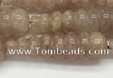 CFG1528 15.5 inches 10*35mm carved teardrop strawberry quartz beads