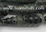 CFG1532 15.5 inches 10*35mm carved teardrop kambaba jasper beads
