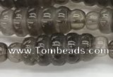 CFG1540 15.5 inches 10*30mm carved rice smoky quartz beads