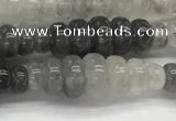 CFG1541 15.5 inches 10*30mm carved rice cloudy quartz beads