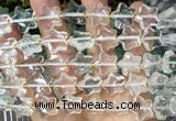 CFG1650 15 inches 14mm carved star white crystal beads