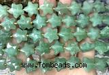 CFG1660 15 inches 14mm carved star green aventurine jade beads