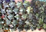 CFG1668 15 inches 14mm carved star dragon blood jasper beads