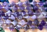 CFG1751 15 inches 10mm four leaf clover amethyst gemstone beads
