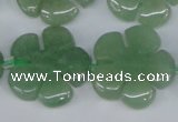 CFG218 15.5 inches 24mm carved flower green aventurine beads