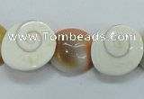 CFG22 15.5 inches 16*18mm carved flower shell gemstone beads