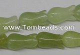 CFG237 15.5 inches 10*17mm carved flower New jade gemstone beads