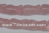 CFG238 15.5 inches 12*20mm carved flower rose quartz beads