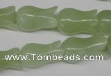 CFG239 15.5 inches 12*20mm carved flower New jade gemstone beads