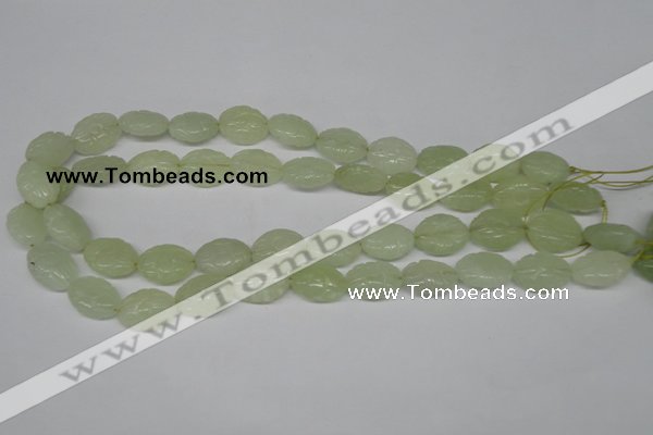 CFG245 15.5 inches 13*18mm carved oval New jade gemstone beads