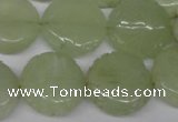 CFG250 15.5 inches 20mm carved coin New jade gemstone beads