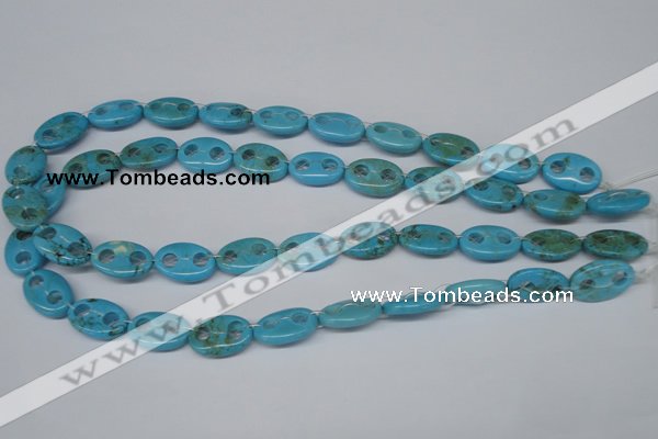 CFG291 15.5 inches 12*18mm carved oval turquoise beads