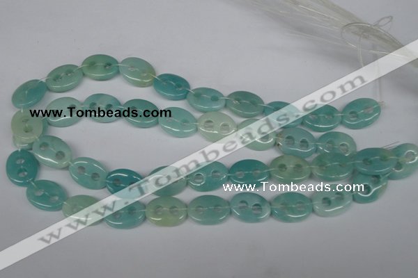 CFG294 15.5 inches 15*20mm carved oval amazonite gemstone beads