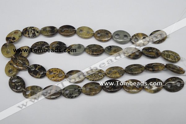 CFG297 15.5 inches 15*20mm carved oval artistic gemstone beads