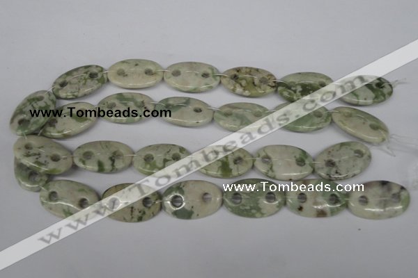 CFG306 15.5 inches 20*30mm carved oval peace stone beads