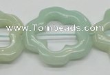 CFG31 15.5 inches 30mm carved flower amazonite gemstone beads