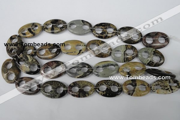 CFG312 15.5 inches 20*30mm carved oval artistic gemstone beads