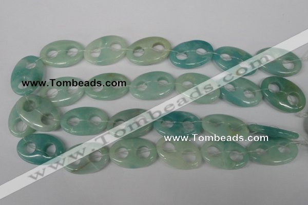 CFG313 15.5 inches 20*30mm carved oval amazonite gemstone beads