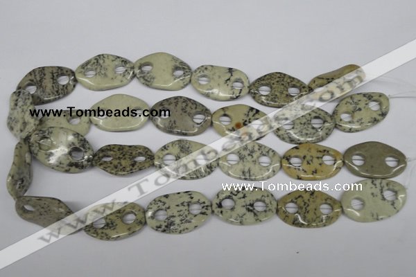 CFG315 15.5 inches 20*30mm carved oval artistic gemstone beads