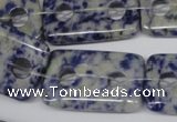 CFG335 15.5 inches 20*30mm carved rectangle sodalite beads