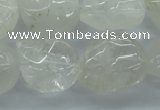 CFG341 15.5 inches 18*22mm carved skull white crystal beads