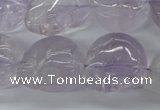 CFG342 15.5 inches 18*22mm carved skull amethyst beads