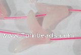 CFG501 15.5 inches 20*26mm carved flower rose quartz beads