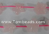 CFG507 15.5 inches 15*15mm carved flower rose quartz beads