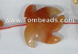 CFG511 15.5 inches 24*28mm carved animal red aventurine beads